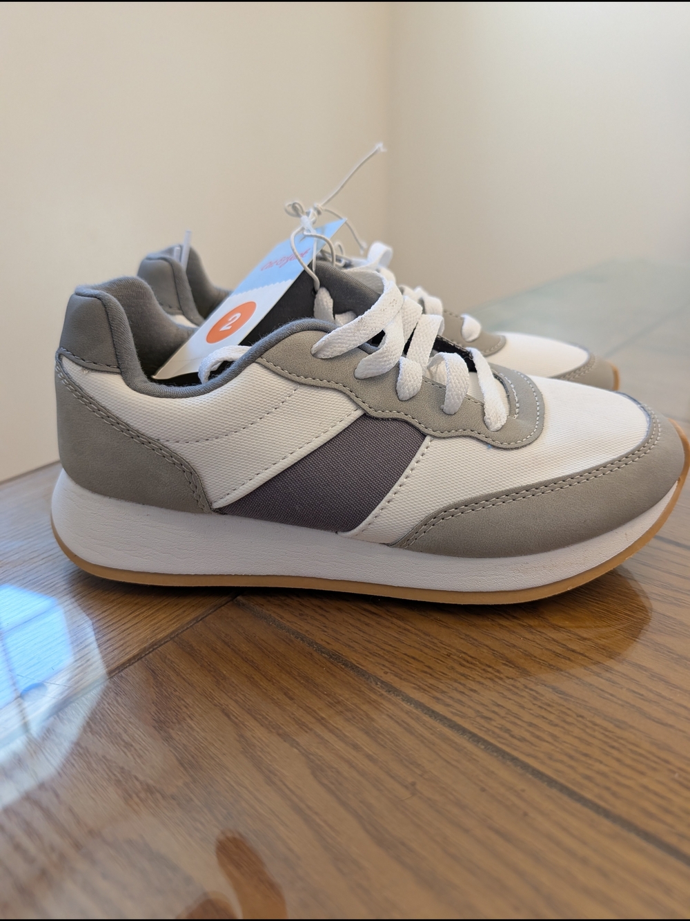 Kids' Brock Jogger Sneakers - Cat & Jack™ Gray Siz 2 NWT
